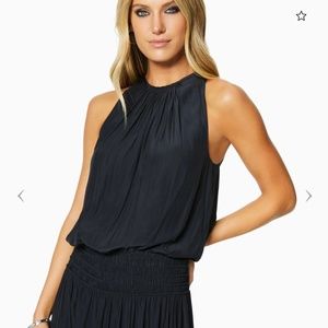Ramy Brook Audrey Sleeveless Blouson MIDI Dress